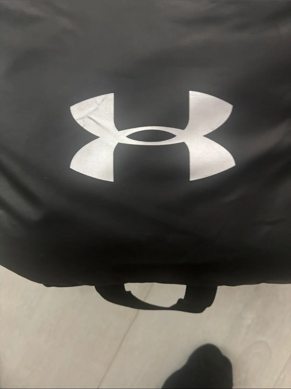 Under Armour Black Duffel Bag with Grey Accents
